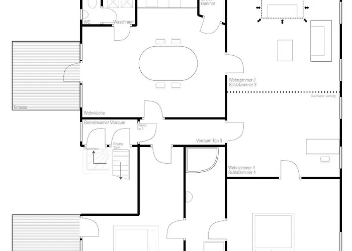 Urbanes Design-apartment Fuer Grosse Gruppen Mit 2 Balkonen Graz